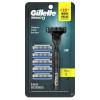 imageGillette Mach3 Shaving Razor for Men 1 Razor Gillette 3Blade Handle for Mens Grooming 10 Razor Blade Refills Lubrication Strip