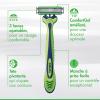 imageGillette Sensor3 Sensitive Mens Disposable Razor 12 RazorsGreen
