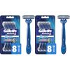 imageGillette Sensor3 Smooth Shave Disposable Razor 4 CountBlue