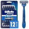 imageGillette Sensor3 Smooth Shave Disposable Razor 4 CountBlue