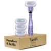 imageGillette Venus Deluxe Smooth Swirl Womens Razor Handle  4 Blade Refills Flexible Handle and Pivoting HeadHandle  4 Refills