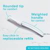 imageGillette Venus Facial Razor Exfoliating Dermaplaning Tool for Face Replaceable Refills Removes Fine Facial Hair Exfoliates Dead Skin Skin Defense Guard Handle with 5 Blade RefillsDermaplane Razor  5 Blades