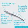 imageGillette Venus Facial Razor Exfoliating Dermaplaning Tool for Face Replaceable Refills Removes Fine Facial Hair Exfoliates Dead Skin Skin Defense Guard Handle with 5 Blade RefillsDermaplane Razor