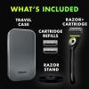imageGilletteLabs With Exfoliating Bar Shaving Razor For Men 1 Handle 3 Blade Refills Includes Travel Case for Convenient Storage On The GoGold