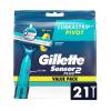 imageGillette Sensor2 Plus Pivoting Head Mens Disposable Razors 10 Count Pack of 3Light Blue