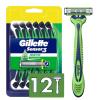 imageGillette Sensor3 Sensitive Mens Disposable Razor 12 RazorsGreen