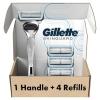 imageGillette SkinGuard Mens Razor Handle  2 Blade RefillsHandle  4 Refills