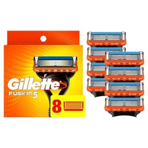 imageGillette Fusion5 Razor Refills for Men 12ct Cartridges Lubrication Strip Precision Trimmer for Men 5Bladed Refill Blades for Close Shave8 Count Pack of 1