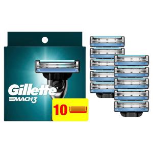 imageGillette Mach3 Razor Blades for Men 3Blade Razor Refills 15 CountDark Teal
