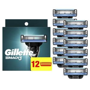imageGillette Mach3 Razor Refills for Men 15 Razor Blade Refills12 Count Pack of 1