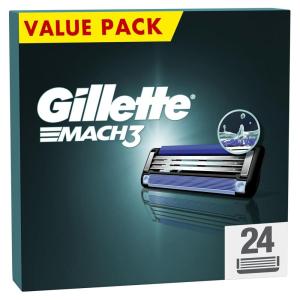 imageGillette Mach3 Razor Refills for Men 15 Razor Blade Refills24 Count Pack of 1