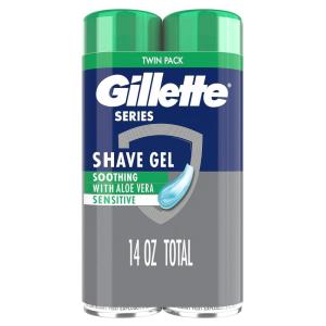 imageGillette Series 3X Action Shave Gel Sensitive Twin Pack 7 Oz Pack of 2