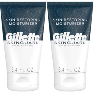 imageGillette SkinGuard Face Moisturizer for Men 34 oz Skin Restoring Moisturizer with Shea Butter and Vitamin E34 Fl Oz Pack of 2