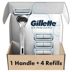 imageGillette SkinGuard Mens Razor Handle  2 Blade RefillsHandle  4 Refills