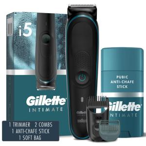 imageGillette i7 Intimate Mens Premium Pubic Hair Trimmer Waterproof LED Body Hair Trimmer for Men Manscaping Body GroomerTrimmer Gift Set w Bag