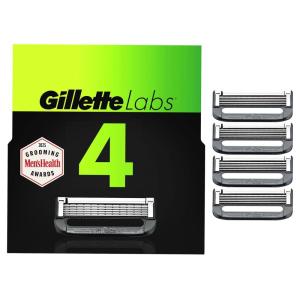imageGilletteLabs Razor Blade Refills 12ct Razor Cartridges Razor Refills for Men Compatible with GilletteLabs Exfoliating Bar Razor and Heated Razor1 Count Pack of 4