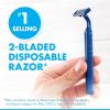 imageGillette Sensor2 Mens Disposable Razor 12 Count Pack of 3 BlueNavy Blue