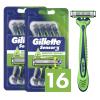 imageGillette Sensor3 Sensitive Mens Disposable Razor 4 RazorsGreenWhite