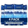 imageGillette Antiperspirant and Deodorant for Men 72hr Sweat ampamp Odor Protection Long Lasting Freshness AntiWhite Mark Technology Clear Gel Cool Wave Scent 38 oz Pack of 4Cool Wave Pack of 4