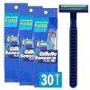 imageGillette Sensor2 Plus Fixed Mens Disposable Razor 10 Count Pack of 3 Blue