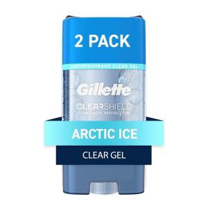 imageGillette Antiperspirant and Deodorant for Men 72hr Sweat ampamp Odor Protection Long Lasting Freshness AntiWhite Mark Technology Clear Gel Arctic Ice Scent 38 oz Pack of 2