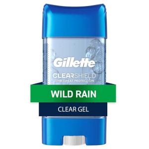 imageGillette Antiperspirant and Deodorant for Men 72hr Sweat ampamp Odor Protection Long Lasting Freshness AntiWhite Mark Technology Clear Gel Wild Rain Scent 38 ozWild Rain