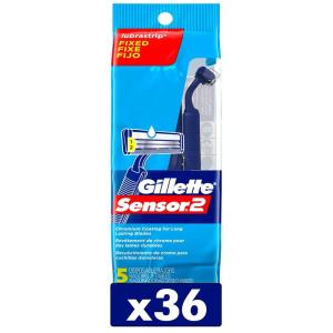 imageGillette Sensor2 Mens Disposable Razor 12 Count Pack of 3 BlueBlue