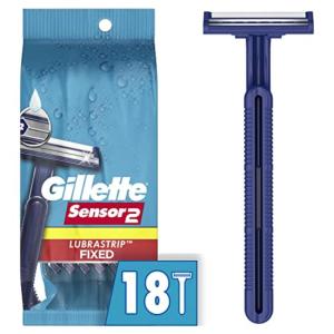 imageGillette Sensor2 Pivoting Head Mens Disposable Razors 25 Count18 Count Pack of 1