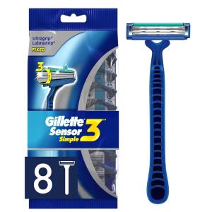 imageGillette Sensor3 Simple Mens Disposable Razors 8 Count8 Count Pack of 1