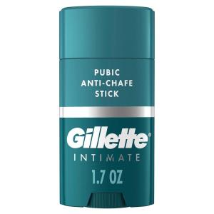 imageGillette Intimate Pubic Antichafe Stick Reduces Rubbing and Irritation Pubic AntiChafing For Men Easy Application Dermatologist Tested17 Ounce Pack of 1