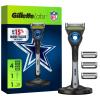 imageGillette Labs Special NFL Lions Edition Shaving Razor for Men  1 Handle 4 Razor Blade Refills ampamp Magnetic Stand Perfect for Game Day Grooming GilletteLabs with Exfoliating BarCowboys