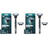 imageGillette Mach3 Razor for Men 1 Razor Handle  2 Blade RefillsSilver
