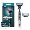 imageGillette Mach3 Razor for Men 1 Razor Handle  2 Blade RefillsSilver