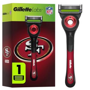 imageGillette Labs Special NFL Lions Edition Shaving Razor for Men  1 Handle 4 Razor Blade Refills ampamp Magnetic Stand Perfect for Game Day Grooming GilletteLabs with Exfoliating Bar49ers