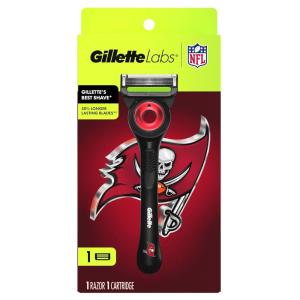 imageGillette Labs Special NFL Lions Edition Shaving Razor for Men  1 Handle 4 Razor Blade Refills ampamp Magnetic Stand Perfect for Game Day Grooming GilletteLabs with Exfoliating BarBuccaneers
