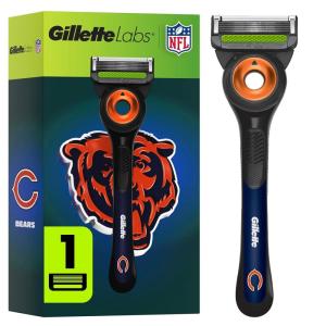 imageGillette Labs Special NFL Lions Edition Shaving Razor for Men  1 Handle 4 Razor Blade Refills ampamp Magnetic Stand Perfect for Game Day Grooming GilletteLabs with Exfoliating BarBears