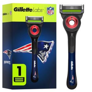 imageGillette Labs Special NFL Lions Edition Shaving Razor for Men  1 Handle 4 Razor Blade Refills ampamp Magnetic Stand Perfect for Game Day Grooming GilletteLabs with Exfoliating BarPatriots