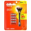 imageGillette Fusion5 Razor for Men 1 Gillette Razor Handle 5 Razor Blade Refills with Lubrastrip for a Close Shave