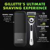 imageGilletteLabs with Exfoliating Bar Mens Sharp White Edition Handle 2 Blade Refills and Travel Case Gift Set