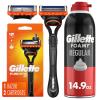 imageGillette Fusion5 Razor for Men Handle  2 Razor Blade Refills with Gillette Foamy Classic Shave Foam for Men Protection Against Shaving Irritation Quick and Smooth Shave shaving cream 149 Oz