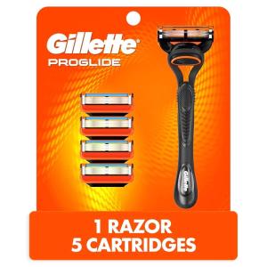 imageGillette Fusion5 Razor for Men 1 Gillette Razor Handle 5 Razor Blade Refills with Lubrastrip for a Close Shave