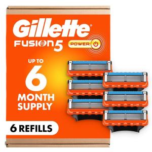 imageGillette Fusion5 Power 5Blade Razor Refills for Men with Precision Trimmer 6 Count6 Count Pack of 1