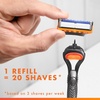 image:imageGillette Fusion5 Mens 5Blade Razor 1 Razor Handle 3 Blade Refills