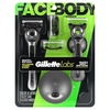 image:imageGillette Labs Razor Duo Pack for Men 1 Face Razor 1 Body  Intimate Razor 4 Razor Blade Refills 2 Face 2 Body
