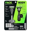image:imageGillette Labs Razor Duo Pack for Men 1 Face Razor 1 Body  Intimate Razor 4 Razor Blade Refills 2 Face 2 Body