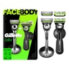 image:imageGillette Labs Razor Duo Pack for Men 1 Face Razor 1 Body  Intimate Razor 4 Razor Blade Refills 2 Face 2 Body